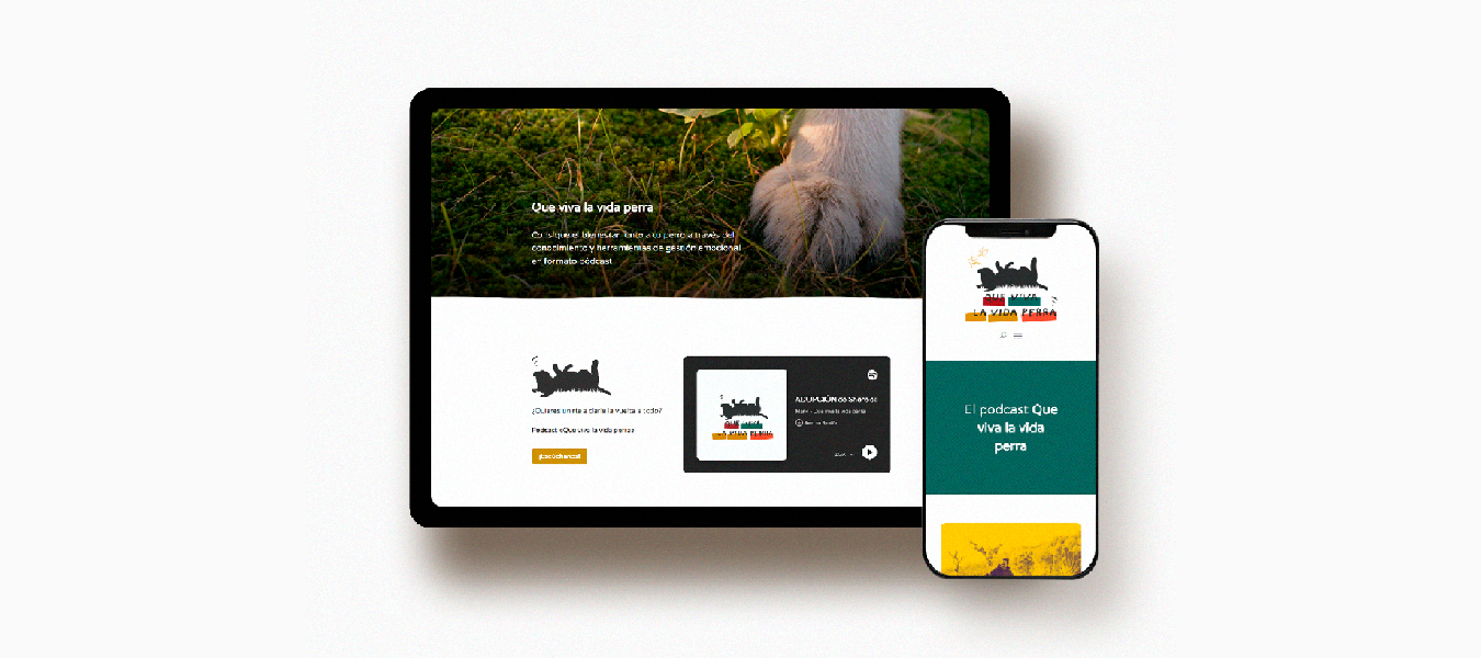 Que viva la vida perra, diseño web y marca para podcast